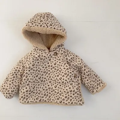 Lamb Cashmere Thickened Children's Winter Cotton Coat