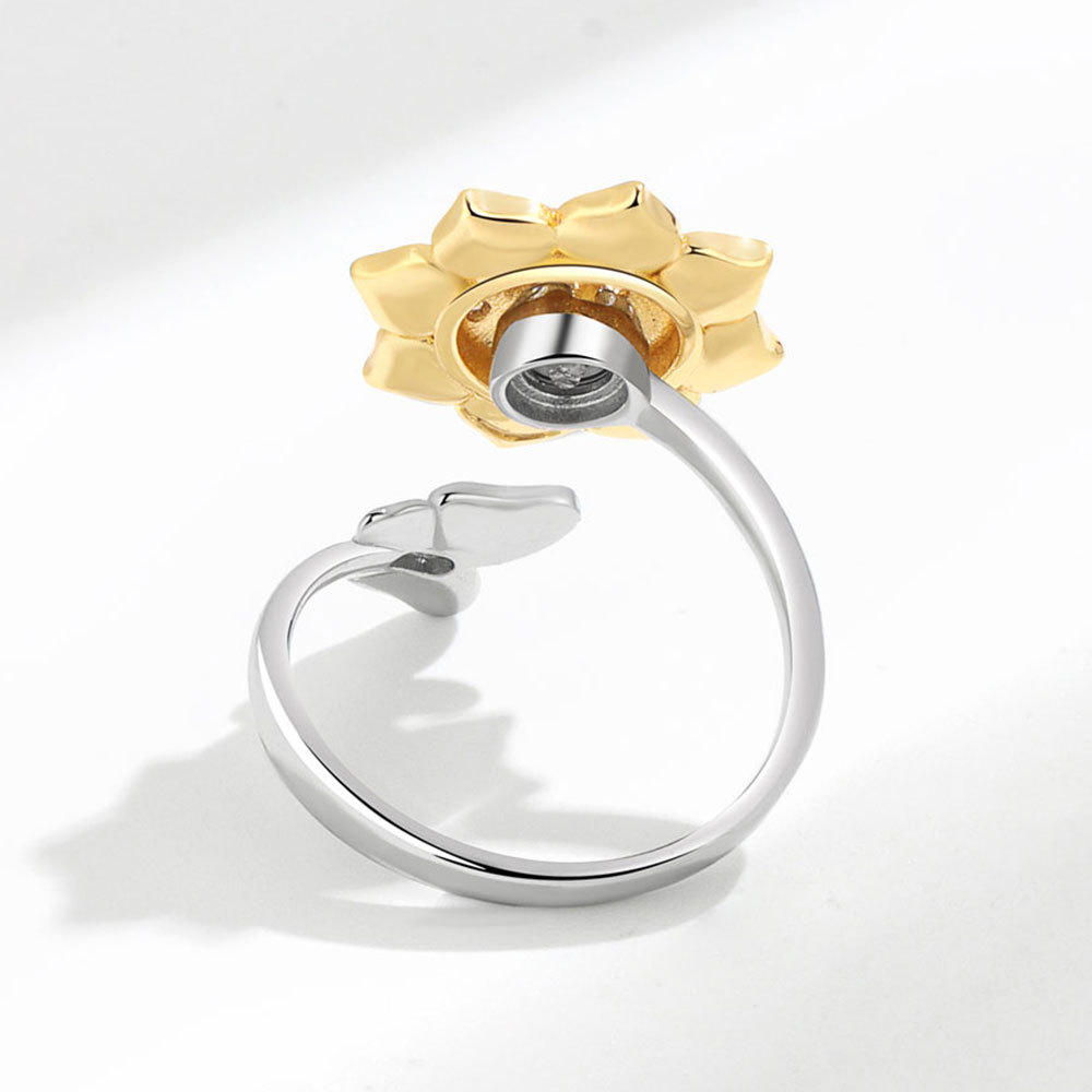 Title 1, Fashion Adjustable Sunflower Rotating Ring