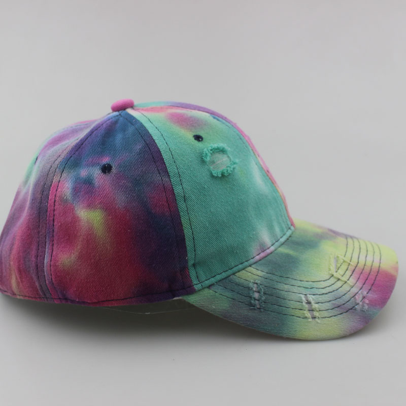 Title 15, Casquette de baseball tie-dye à trous colorés d...