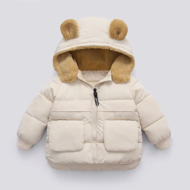 Children S Autumn and Winter Short Thick Hooded Warm