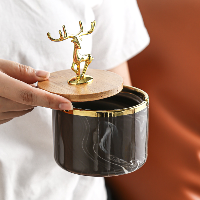 Household Ceramic Windproof Fly Ash Decorative Ashtray