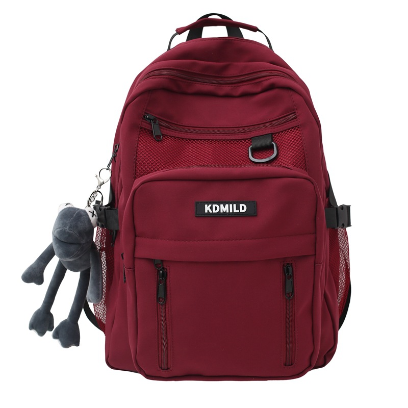 Nylon Backpack For Students School Bag High Capacity Waterproof Zippers Backpack - Picture 15 of 20