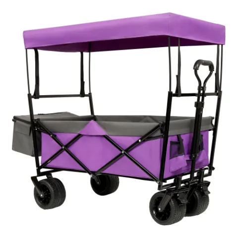 480Lbs Collapsible Wagon With Canopy,Wagon Stroller With 7