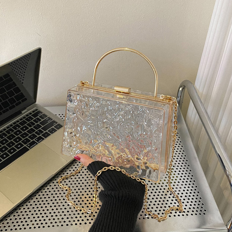 Single-shoulder Diagonal Acrylic Dinner Bag