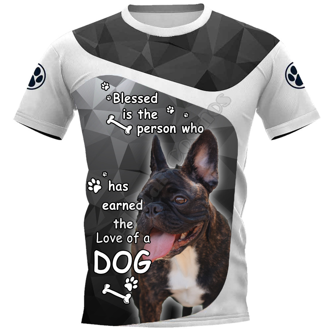 Men's Fashion Personality 3D Digital Dog Printing