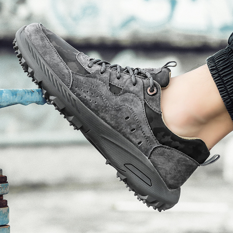 Men's Shoes British Tooling Leather Shoes Casual All-match Martin Boots