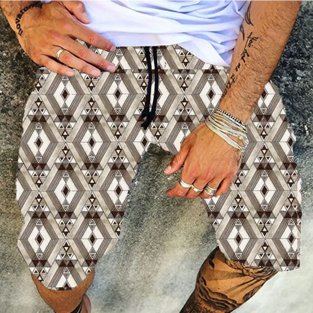 Men's Athleisure Shorts Printed Beach Pants