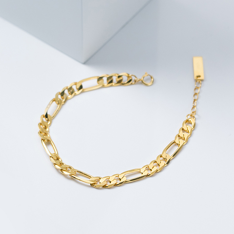 Chain link buckle s925 silver bracelet