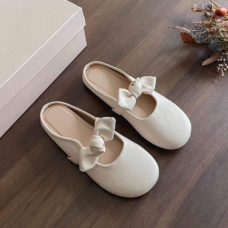 Satin Bow Backless Mule Flats, picture 4 of 4