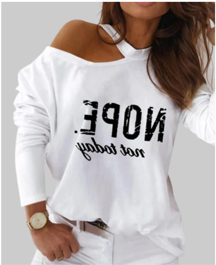 Title 6, Explosive English Printed Women Long Sleeve