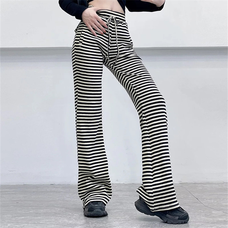 Title 2, Contrast Color Stripes Bell-bottom Pants for a ...