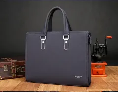 Men's Handbag Business Briefcase Shoulder Messenger Official Briefcase - Blue - View 1