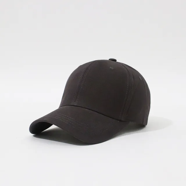 New Hard Top Solid Color Simple Fashion Household Baseball Hat Coffee - Shop at LoveMi