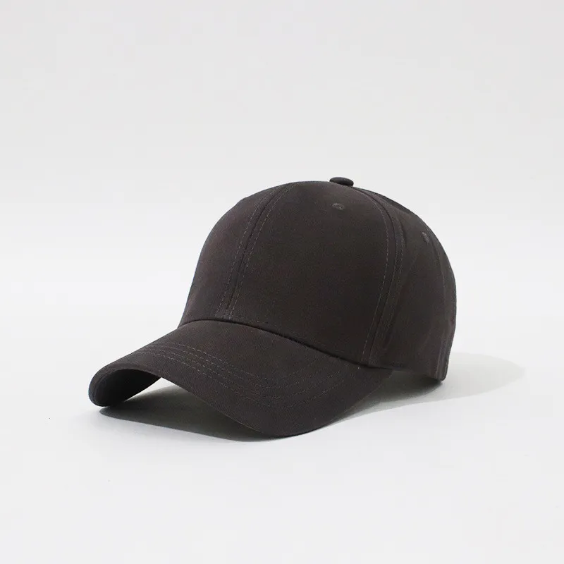 New Hard Top Solid Colour Simple Fashion Household Baseball Hat - Coffee