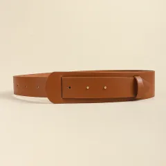 Fashion High Design Sense Wide Waist Wrap Waist Belt Blouse Skirt Coat Slimming Accessories - Brown - View 1