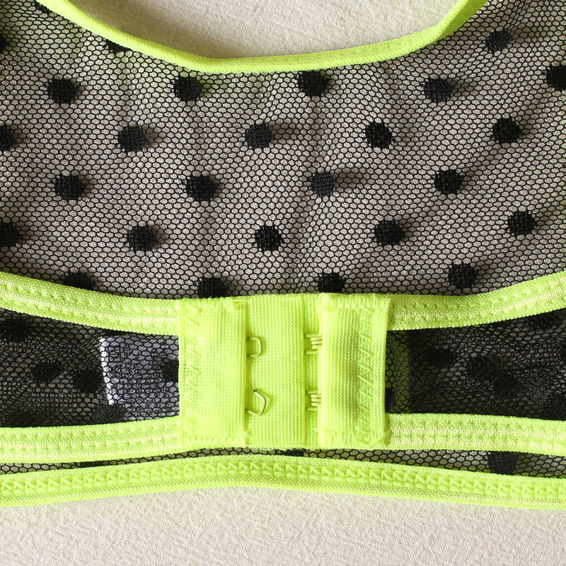 Title 25, Dot Mesh Fluorescent Green Sling Underwear Two-...