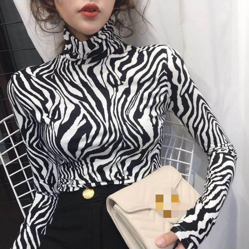 Title 6, Retro Zebra Print Long Sleeved Shirt Women All ...