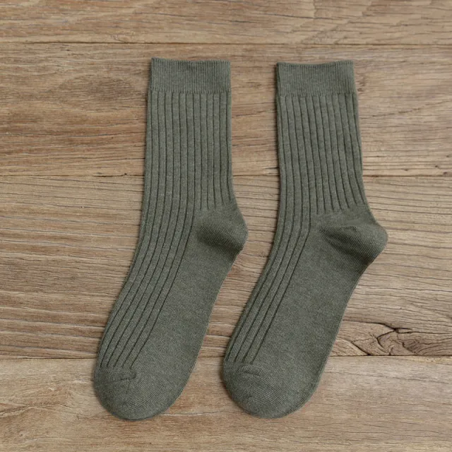 Autumn And Winter Thin Section Of Cotton Long Pile Of Socks Female Dark Green - Shop at LoveMi