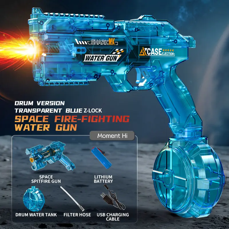 Kids Space Electric Water Gun, Transformable Flashing