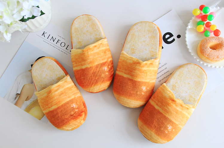 Title 5, Simulated Bread Home Slippers Indoor Lovers Flo...