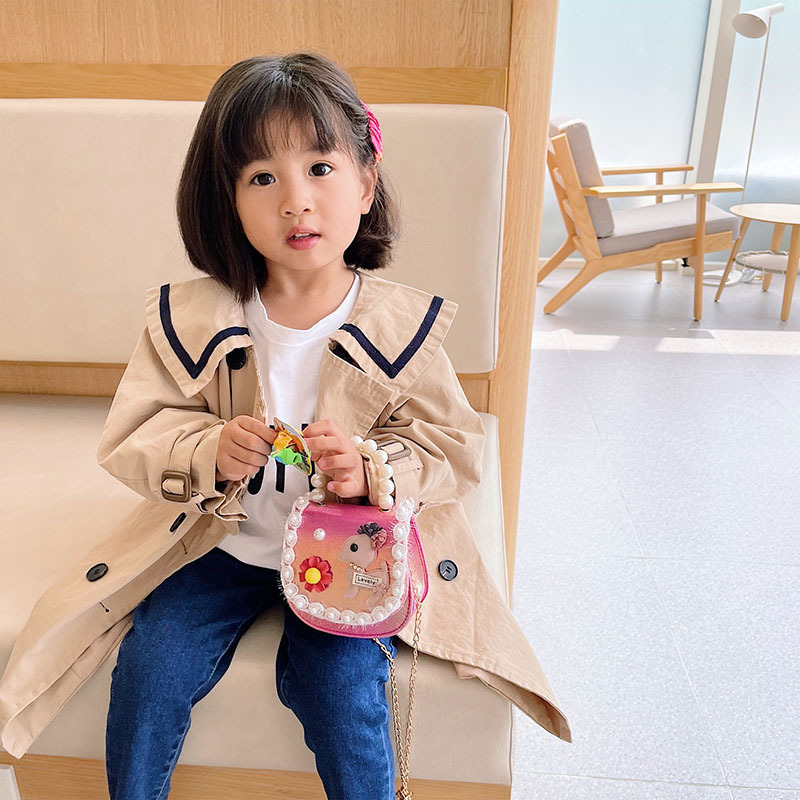 Mini Pearl Portable Little Girl Shoulder Bag Children Messenger Bag