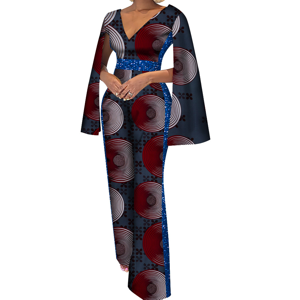 Women's Cotton Ethnic Batik Print Jumpsuit - Image 4