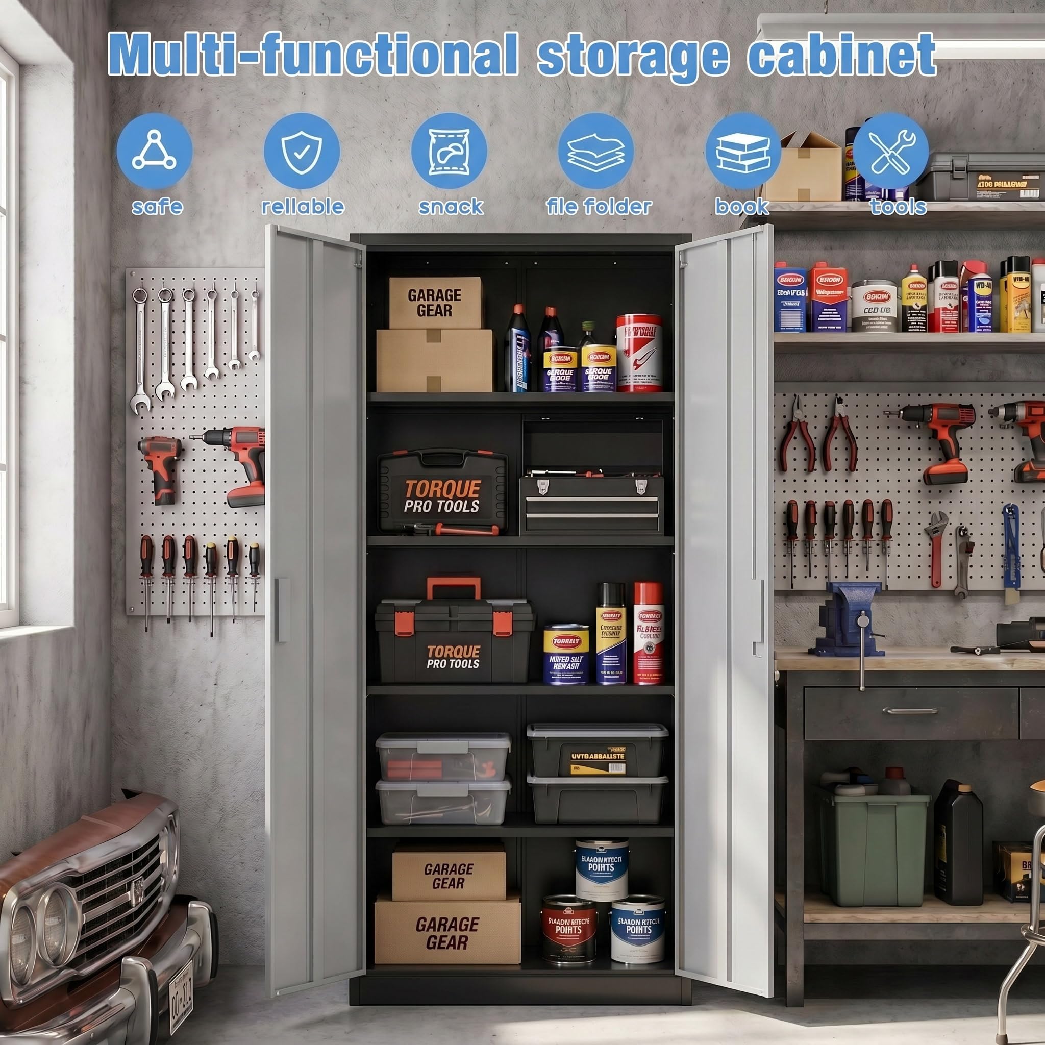 Armoire de rangement de garage en métal – Image 9