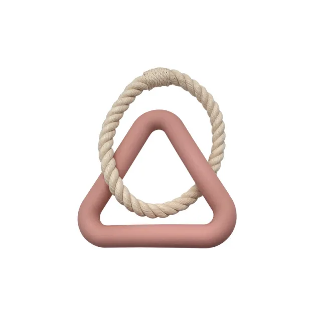 Exquisite Large Triangular Pull Ring, Bite resistant And Wear resistant Cotton Rope Pull Ring Toy Fully Interacts With Pets Pink - Shop at LoveMi
