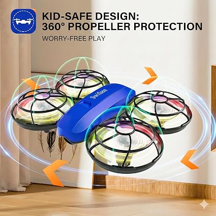 Mini RC Drone With Camera For Kids, Beginner-Friendly Quadcopter With 2 Batteries, Propeller Guards And Altitude Hold