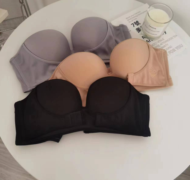 Title 1, Girl Wireless Push Up Bra Strapless Invisible S...