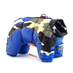 Pet Dog Winter Clothes Thick Warm Down Jacket Teddy Cotton Coat - Dark Blue Camouflage - View 1
