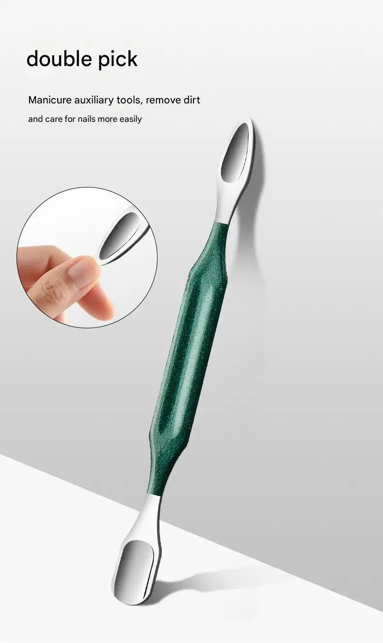 Portable Dark Green Nail Clippers Set 6-piece Nail Clippers Set Home Nail Clippers