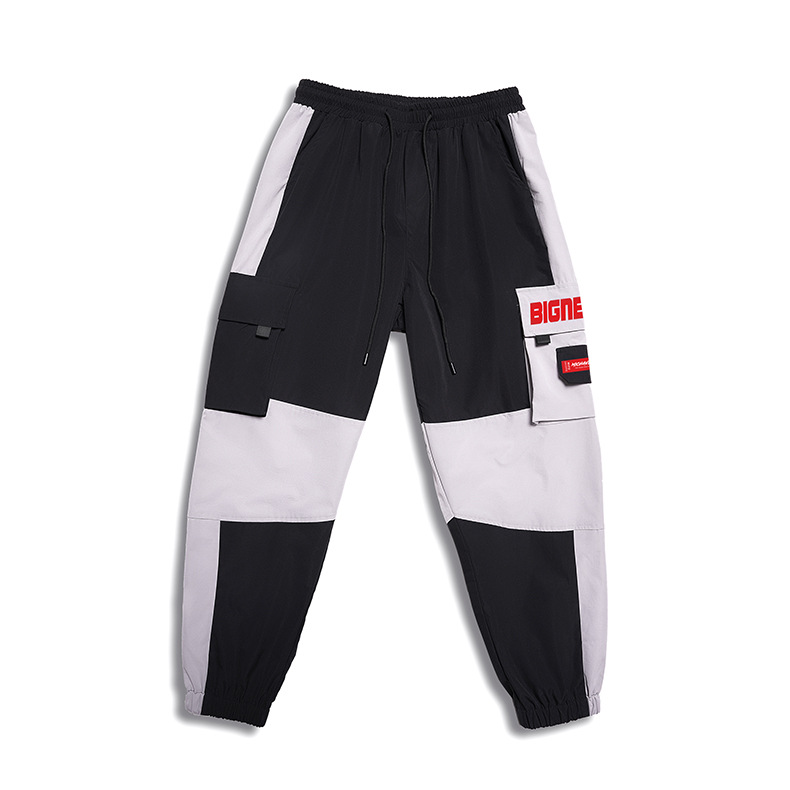 Title 7, Calça Macacão Masculino Casual Branco Cinza Bloco