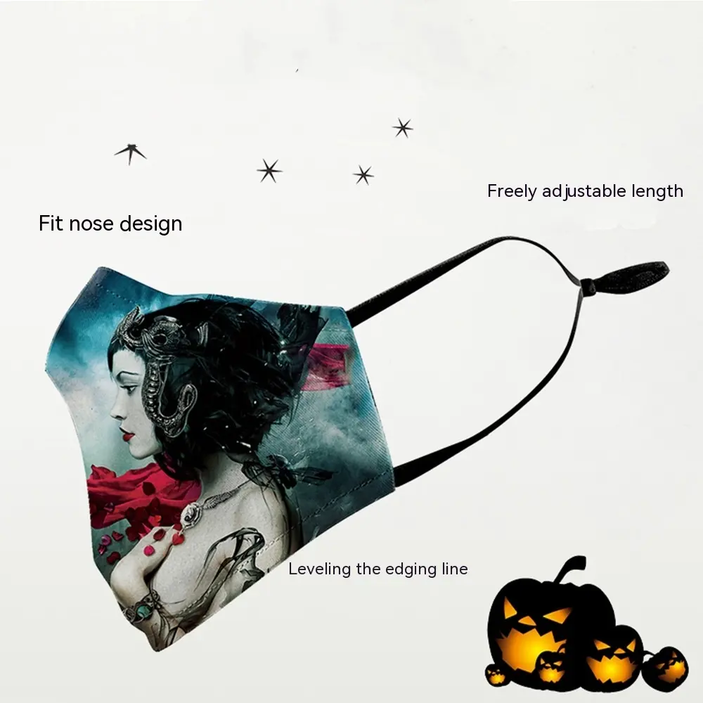 Digital Printing Wansheng Face Mask Skull Double-layer