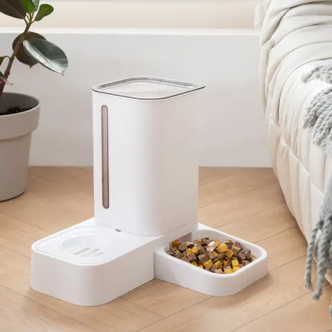 Pet Automatic Water Storage Double Plastic Pet Bowl