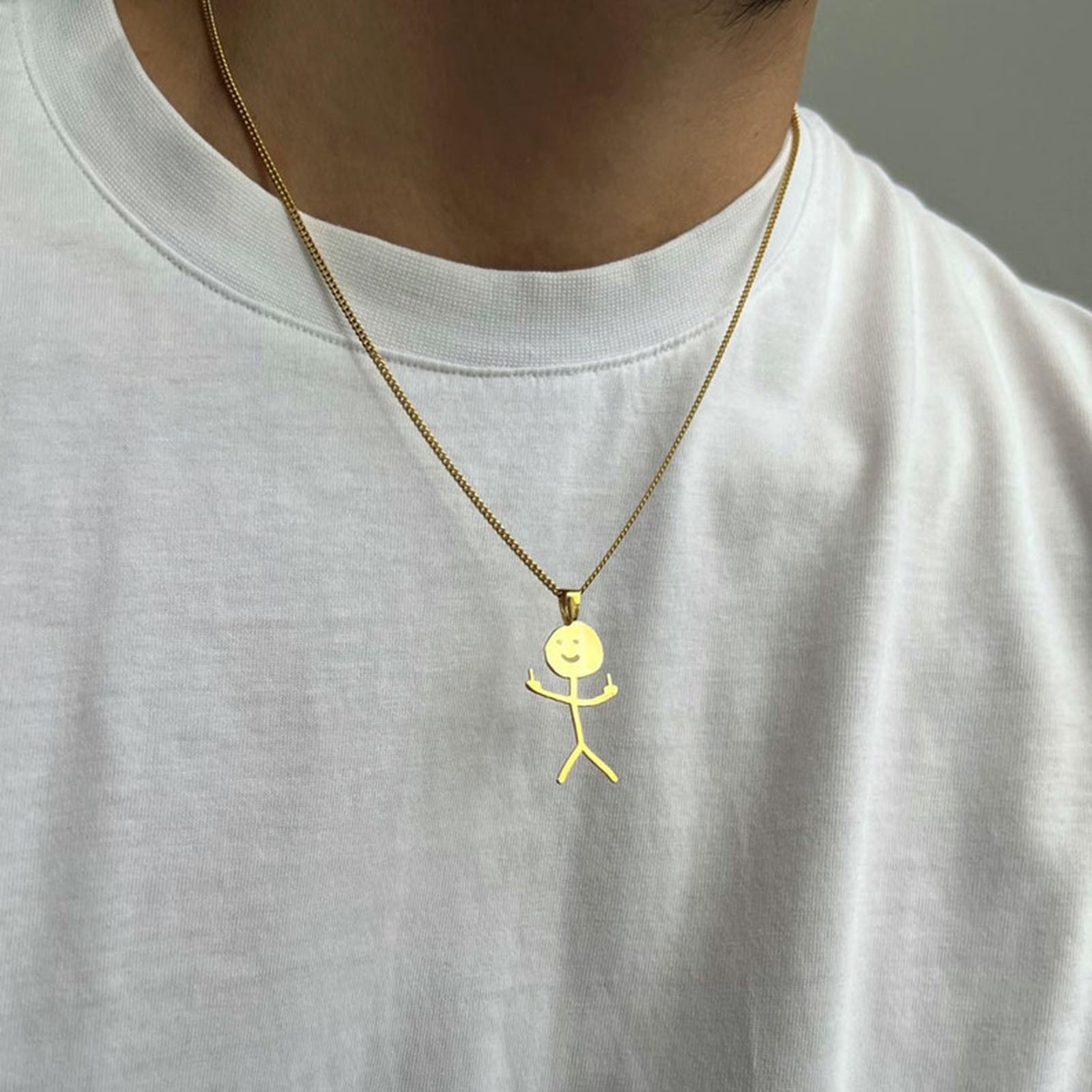 Men's And Women's Pendant Gold And Silver Two Color