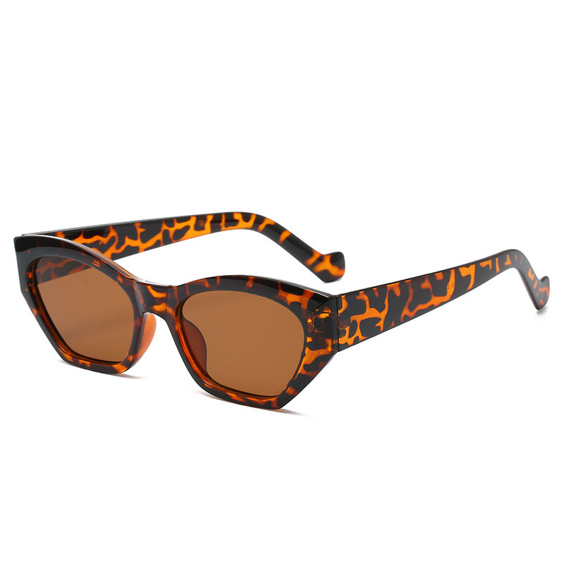 Sunglasses Fashion Small Frame Retro Leopard Frame Tea Flakes - Shop at LoveMi
