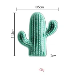 Ceramic Small Saucer Household Dipping Sauce Creative Personality Cute - Dark Green Cactus - View 1