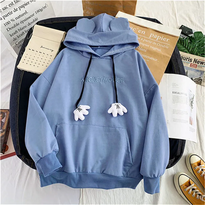 Thin Hooded Sweater Women Winter Plus Velvet Thick Coat On Clothes - P