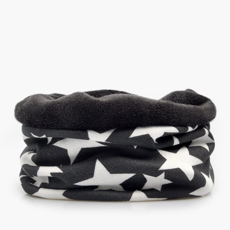 3 in 1 Ring Scarf For Women Men Beanies Hats With Pentagram Pattern Double Layer Hip Hop Hedging Cap Lining With Velvet — foto 4