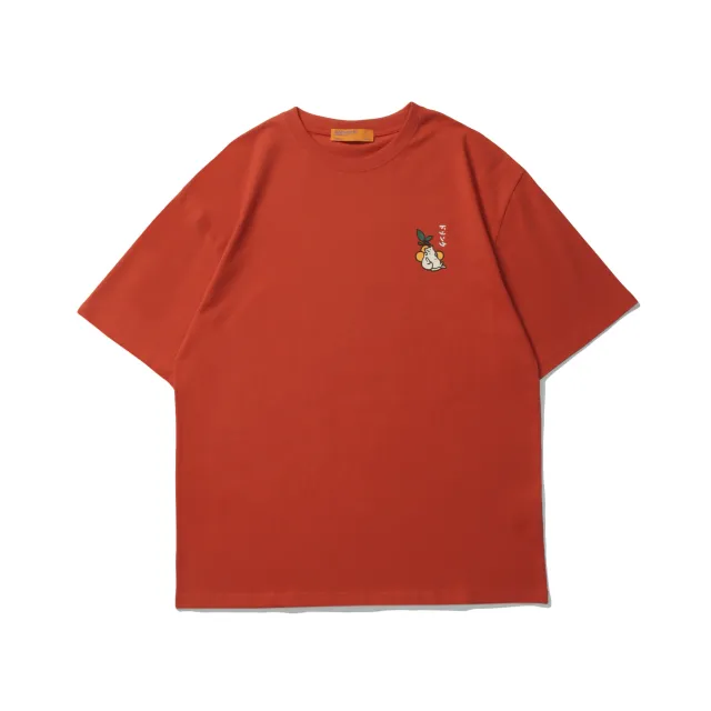 Women's Retro Print Short Sleeves Orange - Shop at LoveMi