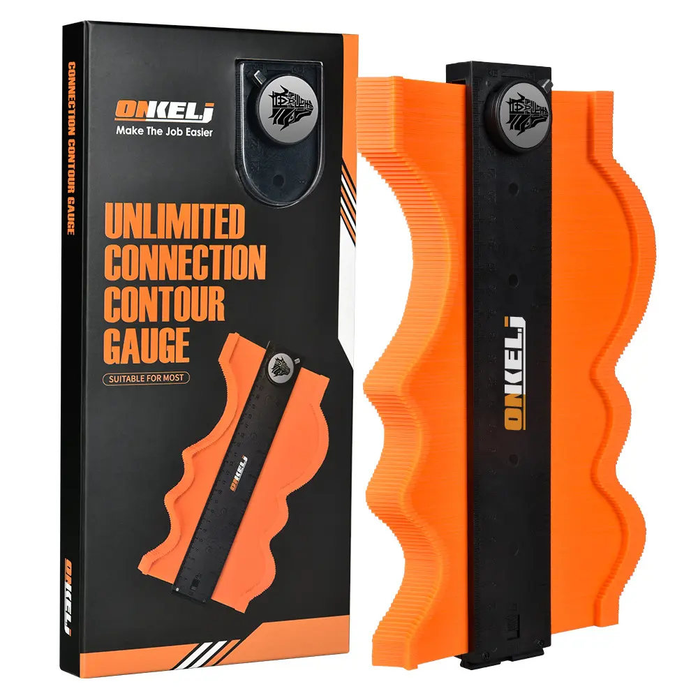 Unlimited Stitching Contour Gauge with Lock Belt Positioning Ruler
