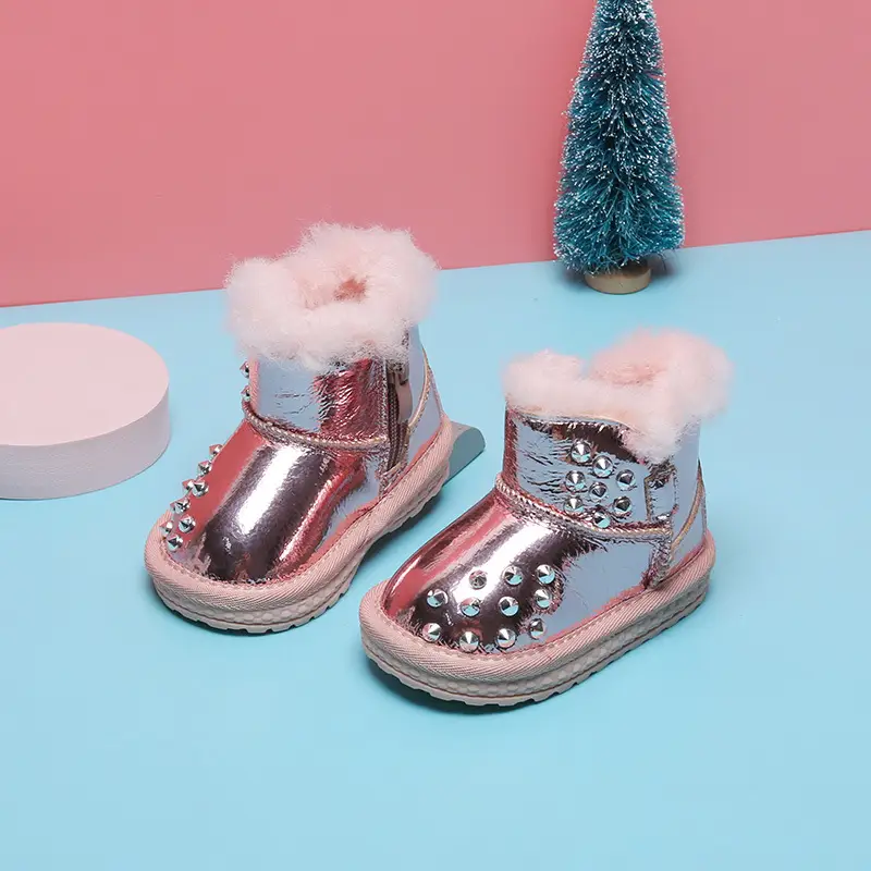 Children's Soft-soled Toddler Plus Fleece Ankle Boots