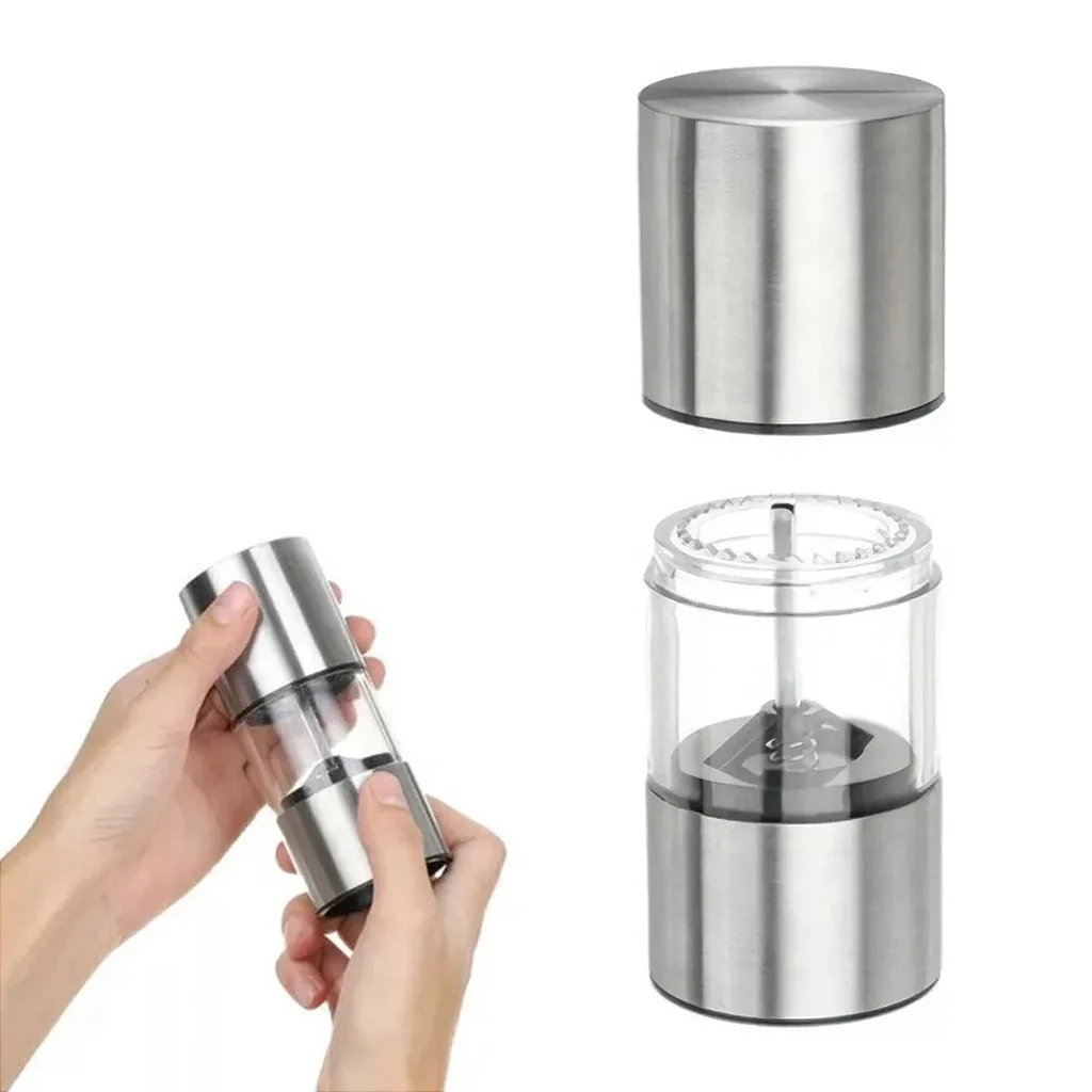 Pepper Grinder Salt Manual Crusher Gourmet Stainless Steel - Picture 5 of 5