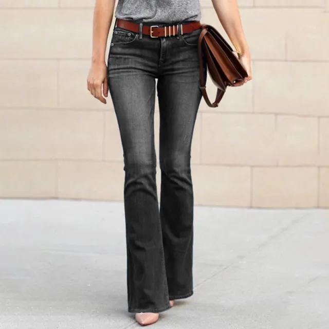 Mid Waist Washed Blue Jeans Street Trend Black - Shop at LoveMi