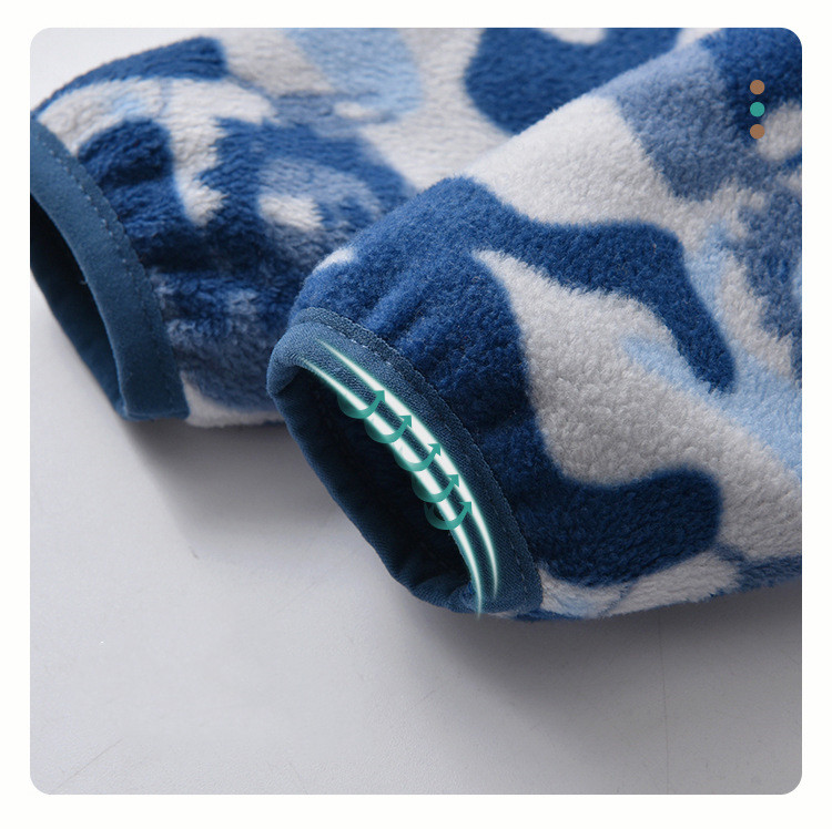 Cartoon Jacket Plus Velvet Stand-up Collar Trendy Children — foto 2