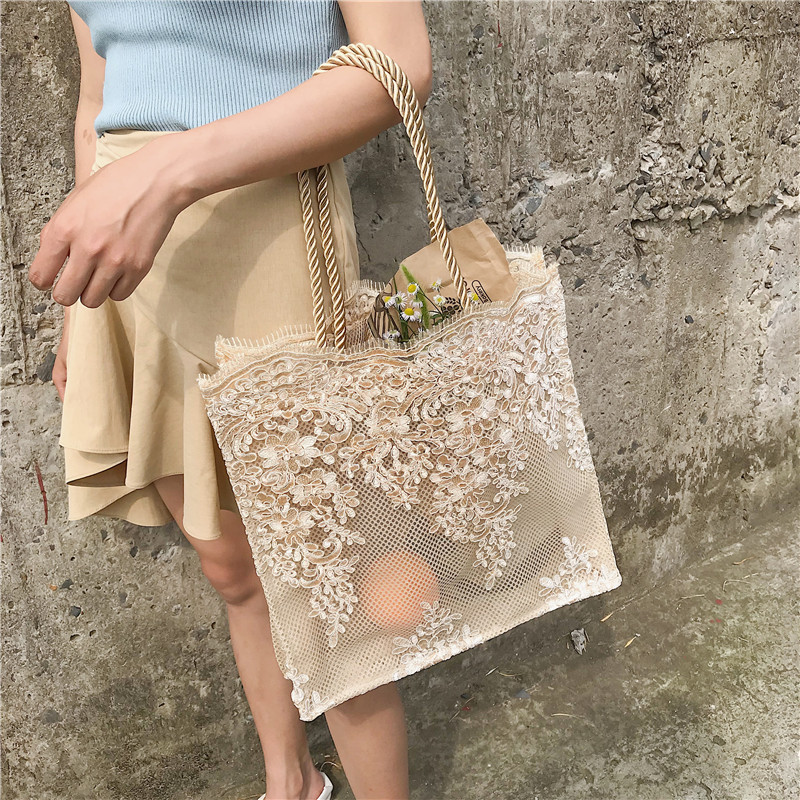 One-shoulder Portable Light Vintage Shopping Tote Bag