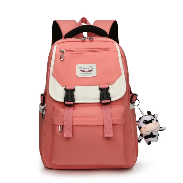 Cute Casual School Bag For Girls With Shoulders Pink - Shop at LoveMi
