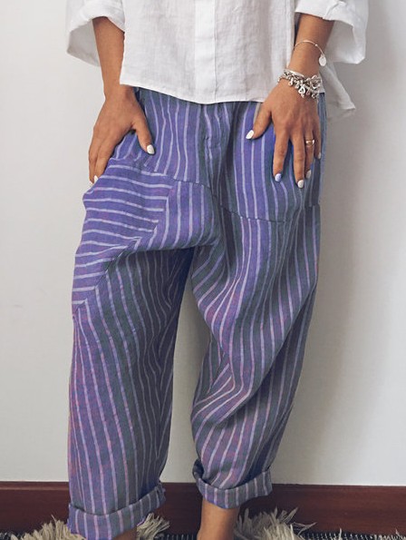 Title 5, Cotton and linen stripe trousers