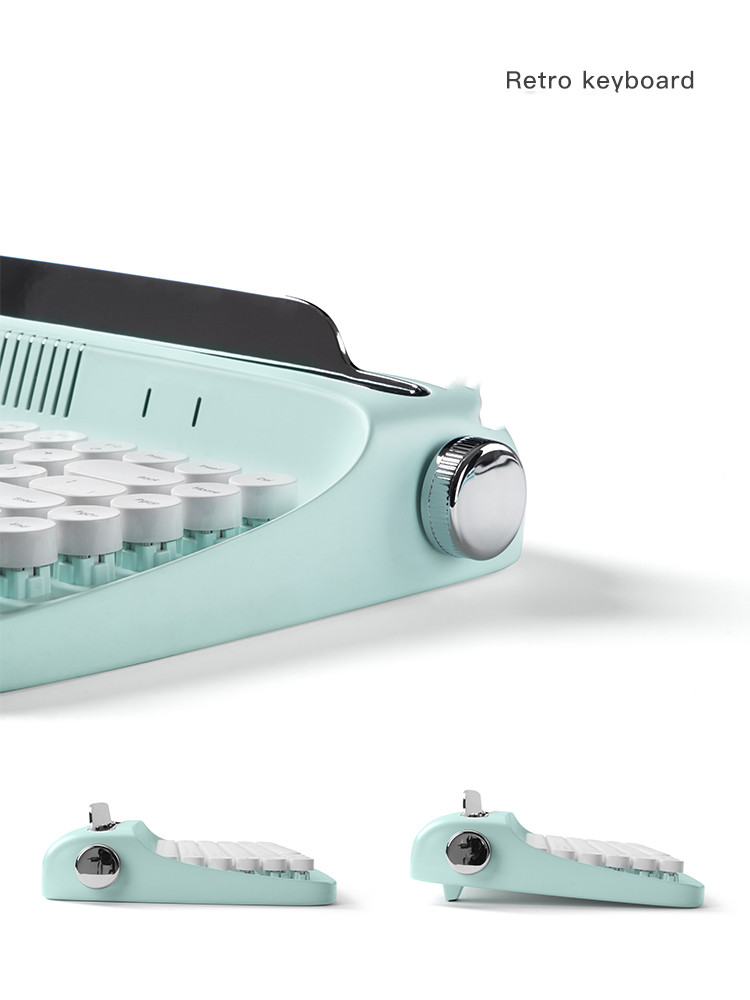 Retro Ipad Bluetooth Keyboard Mouse Set Cute Office - Image 14